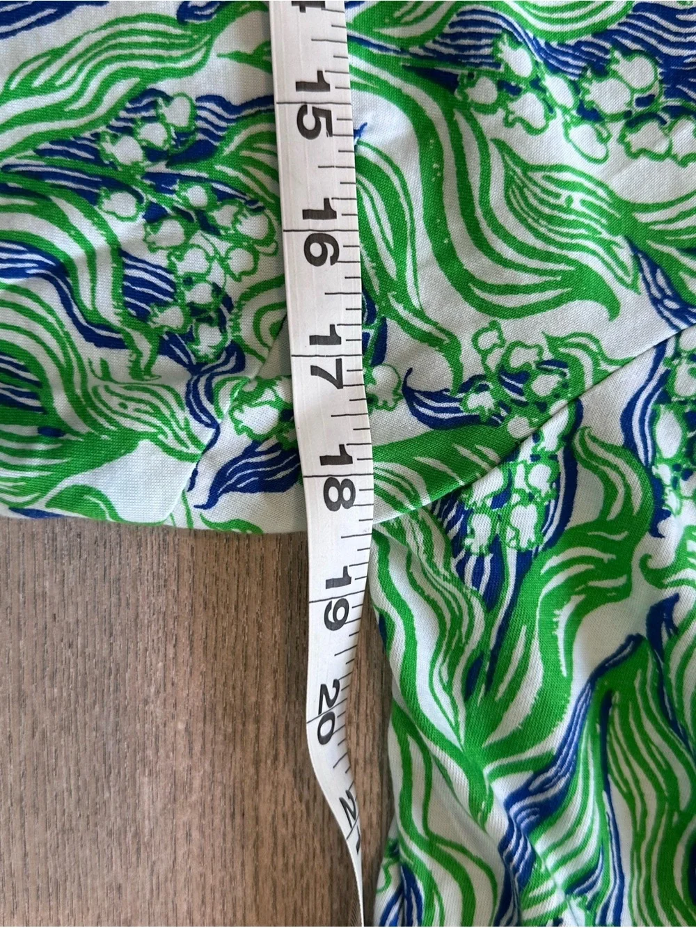 Lilly Pulitzer Green and Blue Abstract Print Button-Down Top